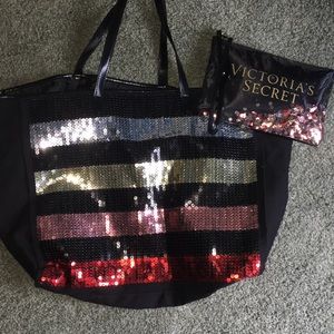 victoria secret matching bag and small hand purse